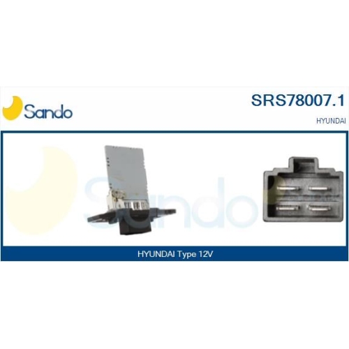 Widerstand Innenraumgebl&auml;se Sando SRS78007.1 f&uuml;r Hyundai Kia