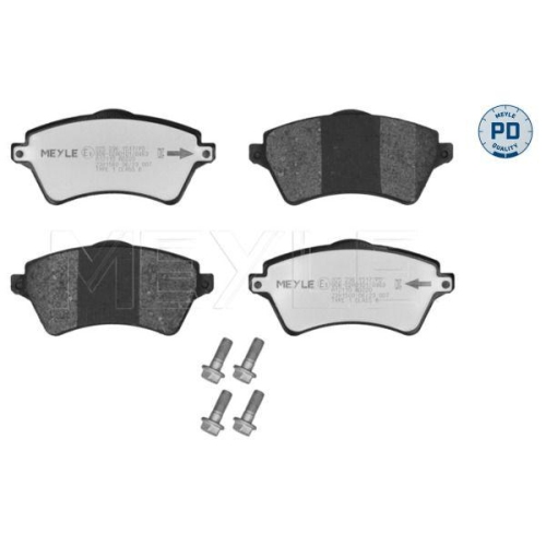 Bremsbelagsatz Scheibenbremse Meyle 0252361517PD f&uuml;r Land Rover Vorderachse