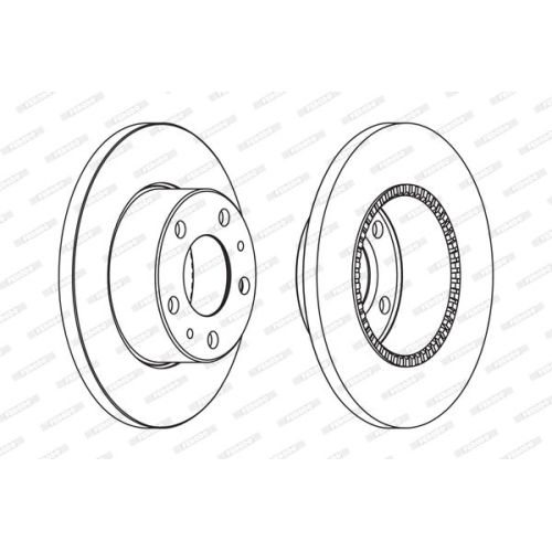 Bremsscheibe Ferodo FCR196A Premier f&uuml;r Iveco Meritor Hinterachse