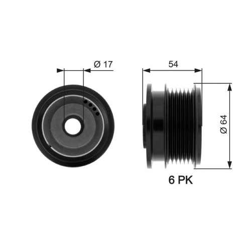 Generatorfreilauf Gates OAP7083 Drivealign&trade; f&uuml;r Chrysler