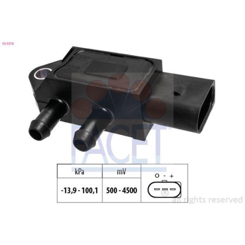 Luftdrucksensor H&ouml;henanpassung Facet 10.3318 Made In Italy - Oe Equivalent f&uuml;r