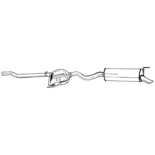 Rear Muffler Sigam 13621 for Fiat