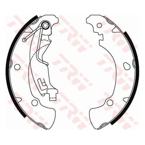 Bremsbackensatz Trw GS8488 für Fiat Lancia Hinterachse