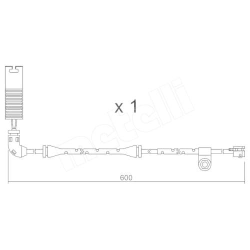 Warnkontakt Bremsbelagverschleiß Metelli SU.112 für Bmw Vorderachse