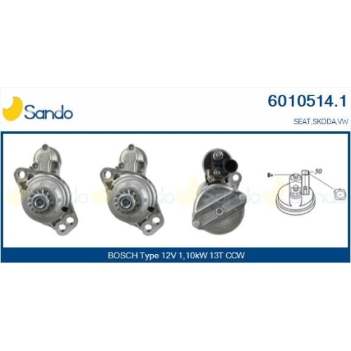Starter Sando 6010514.1 für Seat Skoda VW Vag
