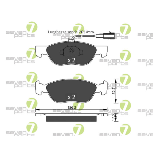 Bremsbelagsatz Scheibenbremse 7 Seven Parts SVP17532 für Alfa Romeo Fiat Lancia
