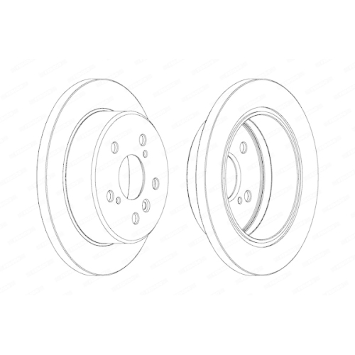 Ferodo 2X Bremsscheibe Hinterachse Premier f&uuml;r Toyota Lexus