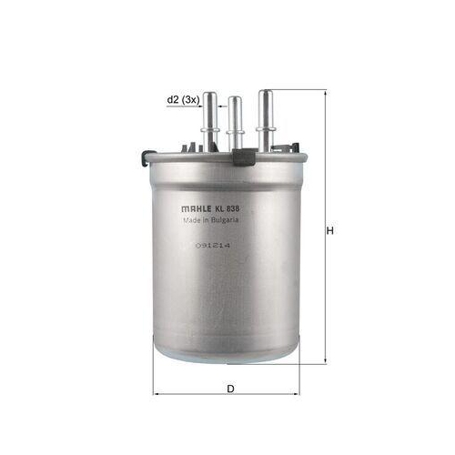 Kraftstofffilter Mahle KL 838 f&uuml;r Audi VW Cupra