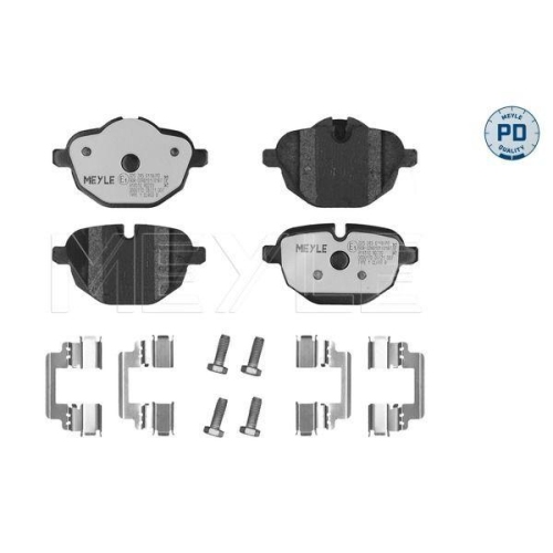 Bremsbelagsatz Scheibenbremse Meyle 0252456118PD f&uuml;r Bmw Hinterachse