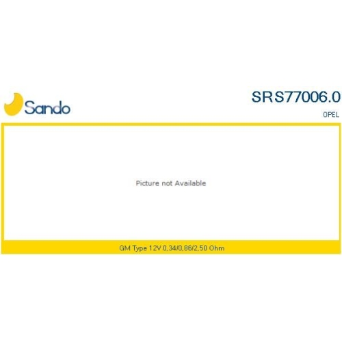 Widerstand Innenraumgebl&auml;se Sando SRS77006.0 f&uuml;r General Motors
