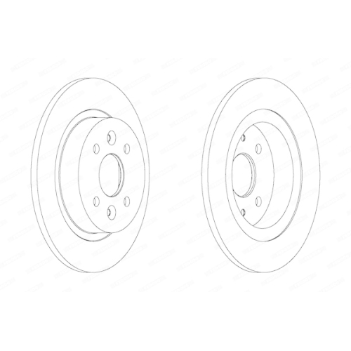 Bremsscheibe Ferodo DDF1600 Premier f&uuml;r Kia Hinterachse