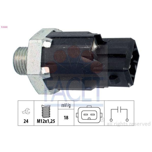 Klopfsensor Facet 9.3224 Made In Italy - Oe Equivalent f&uuml;r Lada Nissan Opel