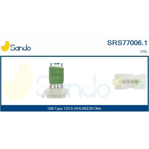 Widerstand Innenraumgebl&auml;se Sando SRS77006.1 f&uuml;r General Motors