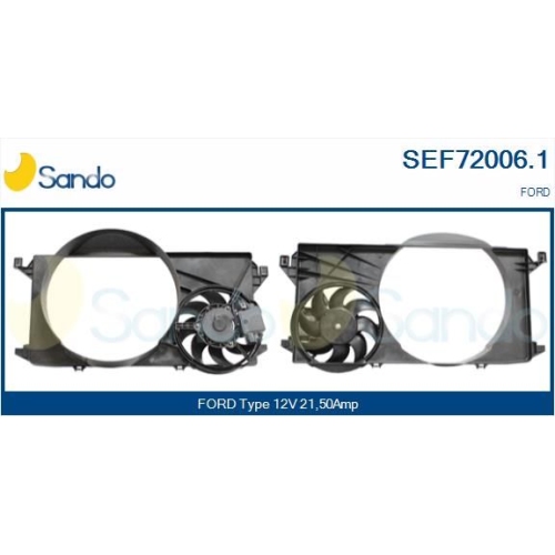Elektromotor K&uuml;hlerl&uuml;fter Sando SEF72006.1 f&uuml;r Ford