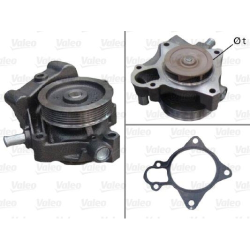 Wasserpumpe Motork&uuml;hlung Valeo 506961 f&uuml;r Citro&euml;n Fiat Iveco Peugeot