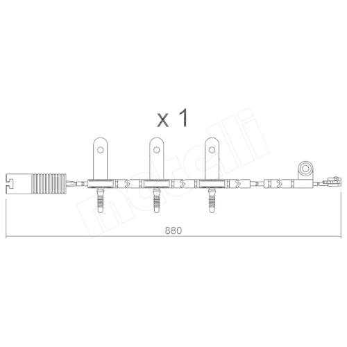 Warnkontakt Bremsbelagverschlei&szlig; Metelli SU.149 f&uuml;r Mini Vorderachse