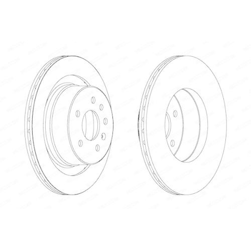 Brake Disc Ferodo DDF1604 Premier for Saab Rear Axle
