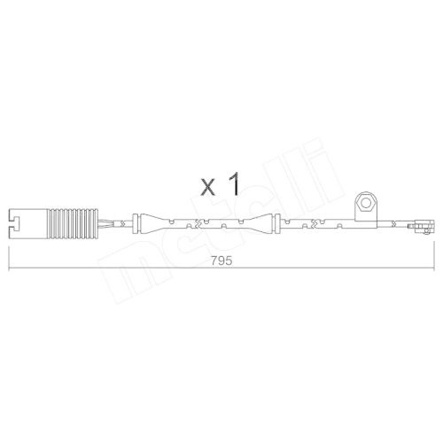 Warnkontakt Bremsbelagverschlei&szlig; Metelli SU.152 f&uuml;r Bmw Vorderachse
