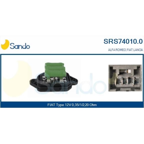 Widerstand Innenraumgebläse Sando SRS74010.0 für Fiat