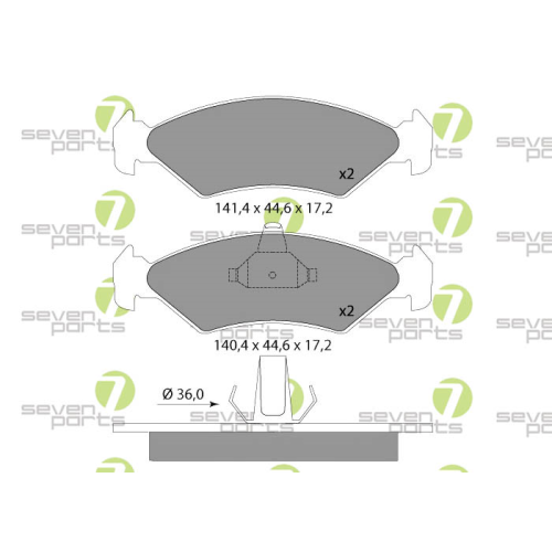 Bremsbelagsatz Scheibenbremse 7 Seven Parts SVP18241 für Ford Mazda