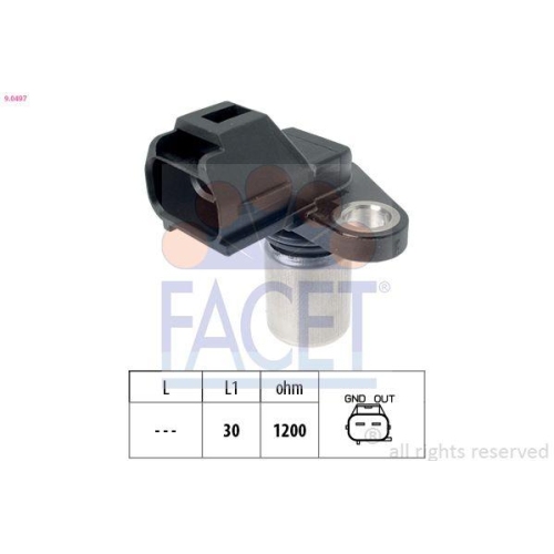 Sensor Nockenwellenposition Facet 9.0497 Made In Italy - Oe Equivalent f&uuml;r Lexus