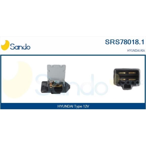 Widerstand Innenraumgebl&auml;se Sando SRS78018.1 f&uuml;r Hyundai Kia