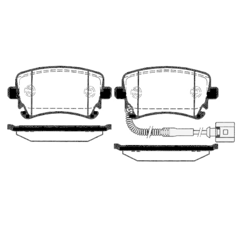 Bremsbelagsatz Scheibenbremse Raicam RA.0819.2 f&uuml;r VW Hinterachse