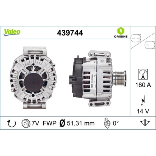 Generator Valeo 439744 Valeo Origins New Oe Technologie f&uuml;r