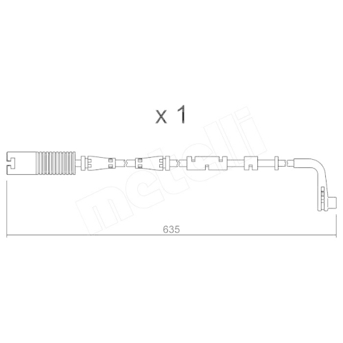 Warnkontakt Bremsbelagverschleiß Metelli SU.205 für Bmw Vorderachse