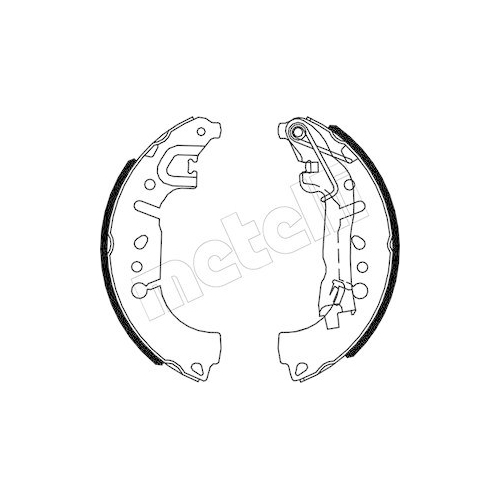 Bremsbackensatz Metelli 53-0653 f&uuml;r Dodge Fiat Hinterachse