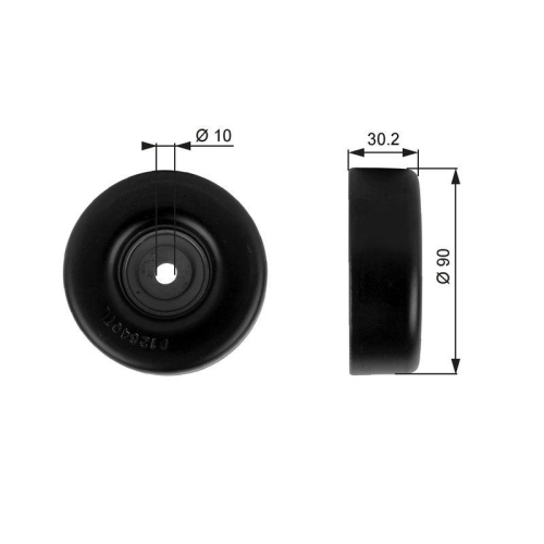 Umlenk /f&uuml;hrungsrolle Keilrippenriemen Gates T38042 Drivealign&trade; f&uuml;r Chrysler