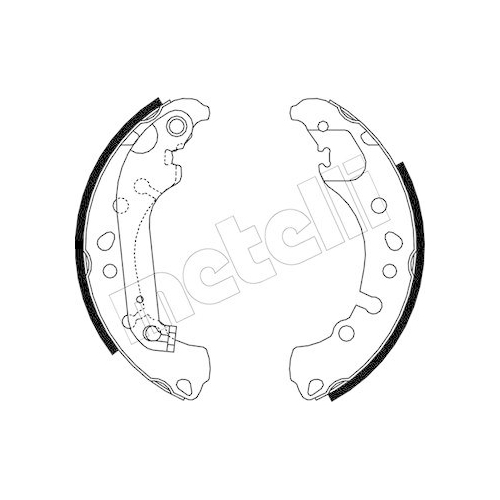 Bremsbackensatz Metelli 53-0721 f&uuml;r Ford Hinterachse