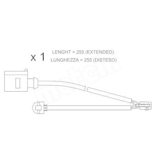 Warnkontakt Bremsbelagverschleiß Metelli SU.218 für Audi Porsche VW Hinterachse