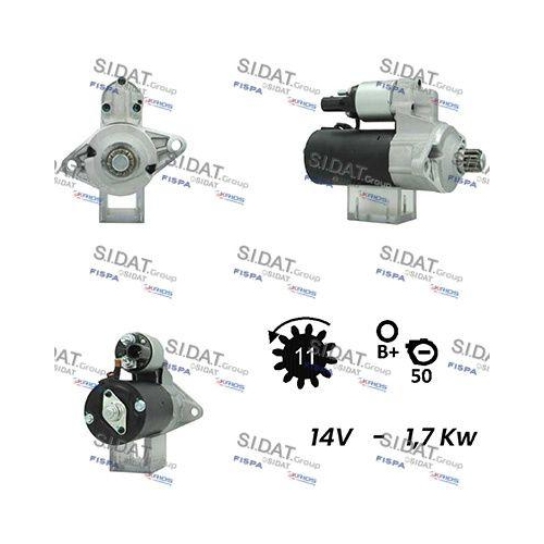 Starter Sidat S12BH0350A2 für Audi Seat Skoda VW Vag