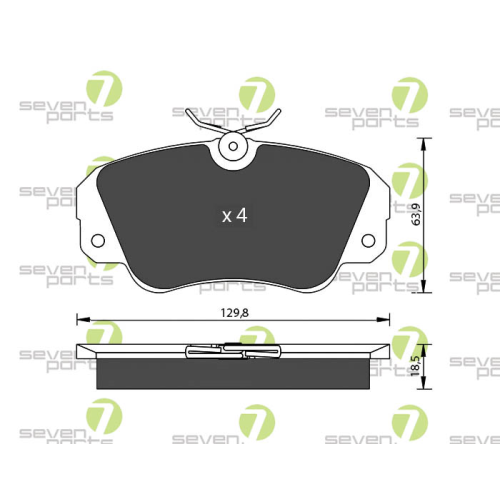 Bremsbelagsatz Scheibenbremse 7 Seven Parts SVP18330 f&uuml;r Opel 1. Vorderachse
