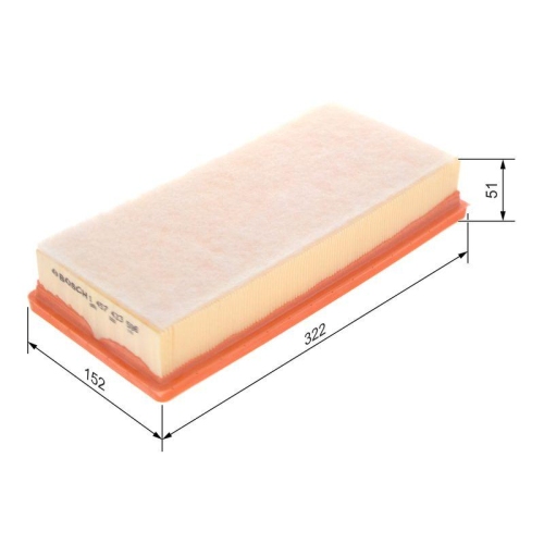 Luftfilter Bosch 1457433596 f&uuml;r Citro&euml;n Peugeot Citro&euml;n/peugeot