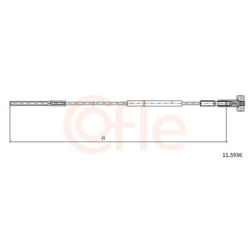 Seilzug Feststellbremse Cofle 11.5936 f&uuml;r Opel Vorne