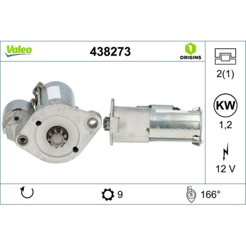 Starter Valeo 438273 Valeo Origins New Oe Technologie für VW