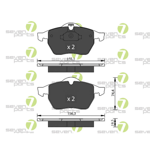 Bremsbelagsatz Scheibenbremse 7 Seven Parts SVP18350 f&uuml;r Citro&euml;n Opel Peugeot