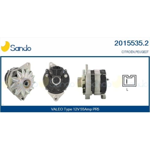 Generator Sando 2015535.2 f&uuml;r Citro&euml;n/peugeot