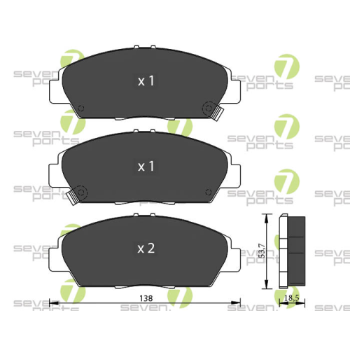 Bremsbelagsatz Scheibenbremse 7 Seven Parts SVP18360 f&uuml;r Honda Rover