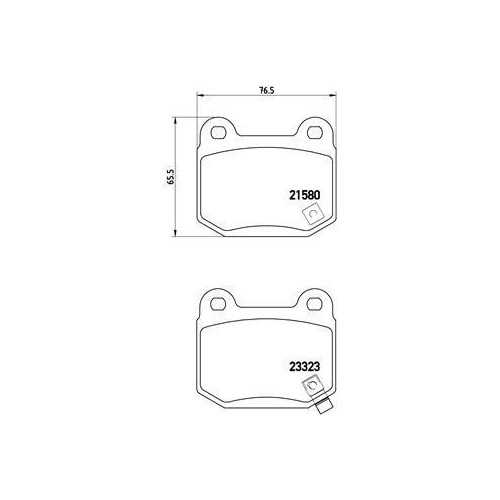Bremsbelagsatz Scheibenbremse Brembo P56048 Prime Line f&uuml;r Mitsubishi Nissan