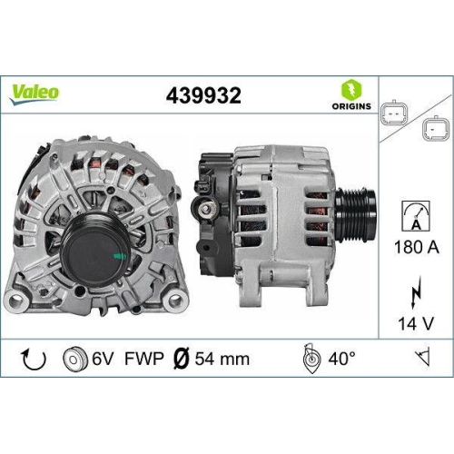 Generator Valeo 439932 Valeo Origins New Oe Technologie f&uuml;r Citro&euml;n Peugeot DS