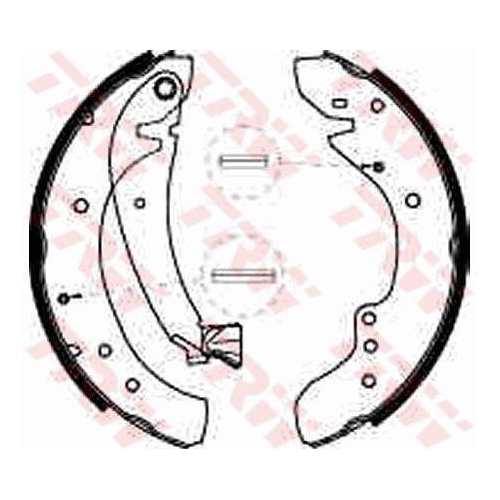 Bremsbackensatz Trw GS8545 f&uuml;r Citro&euml;n Fiat Peugeot Hinterachse