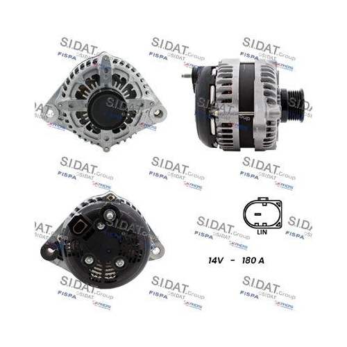 Generator Sidat A12DE1333 f&uuml;r Alfa Romeo Fiat Lancia Jeep