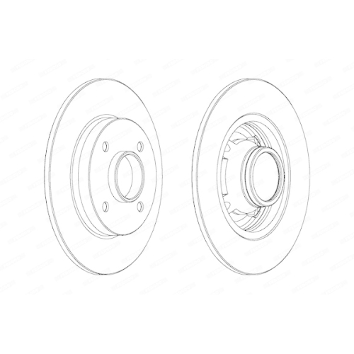 Bremsscheibe Ferodo DDF1564C-1 Premier f&uuml;r Hinterachse