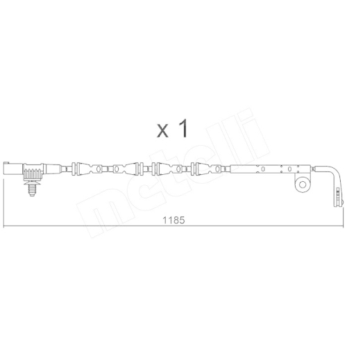 Warnkontakt Bremsbelagverschleiß Metelli SU.229 für Land Rover Hinterachse