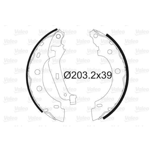 Bremsbackensatz Valeo 562642 für Nissan Renault Hinterachse