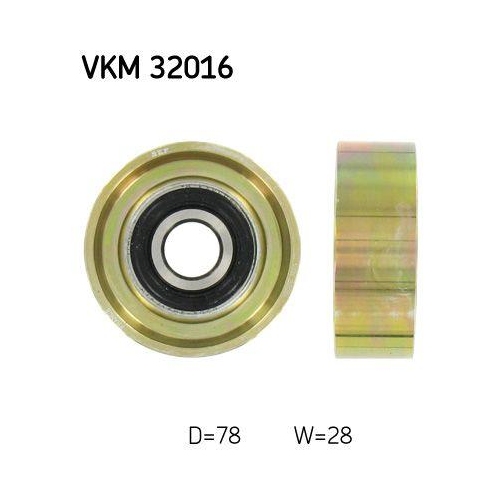 Umlenk /führungsrolle Keilrippenriemen Skf VKM 32016 für Alfa Romeo Fiat Lancia