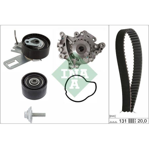 Water Pump & Timing Belt Kit Schaeffler Ina 530 0760 30 for Citro&euml;n Ford Opel DS